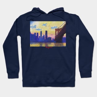 New York City, East River ft Brooklyn Bridge Hoodie